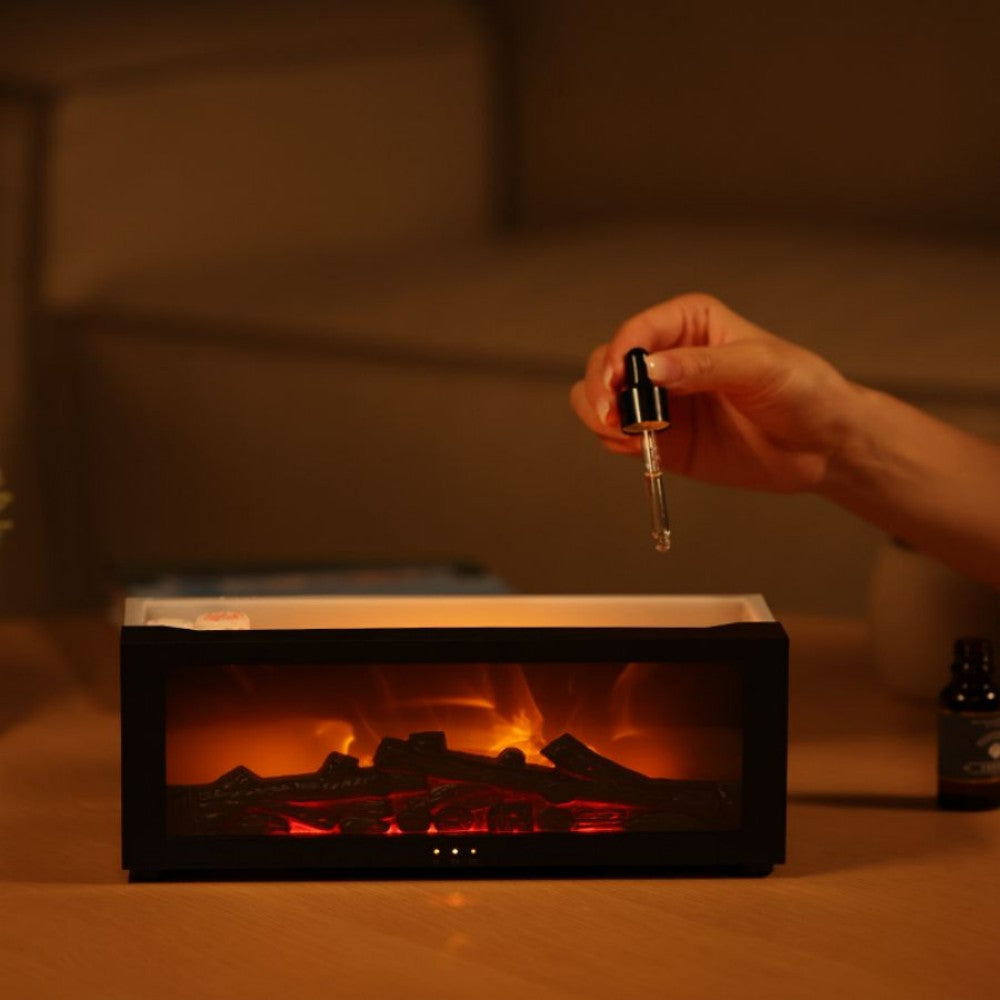 LED Fireplace Flame Humidifier & Aroma Diffuser