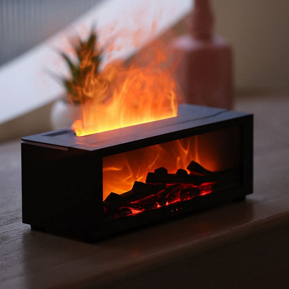 LED Fireplace Flame Humidifier & Aroma Diffuser