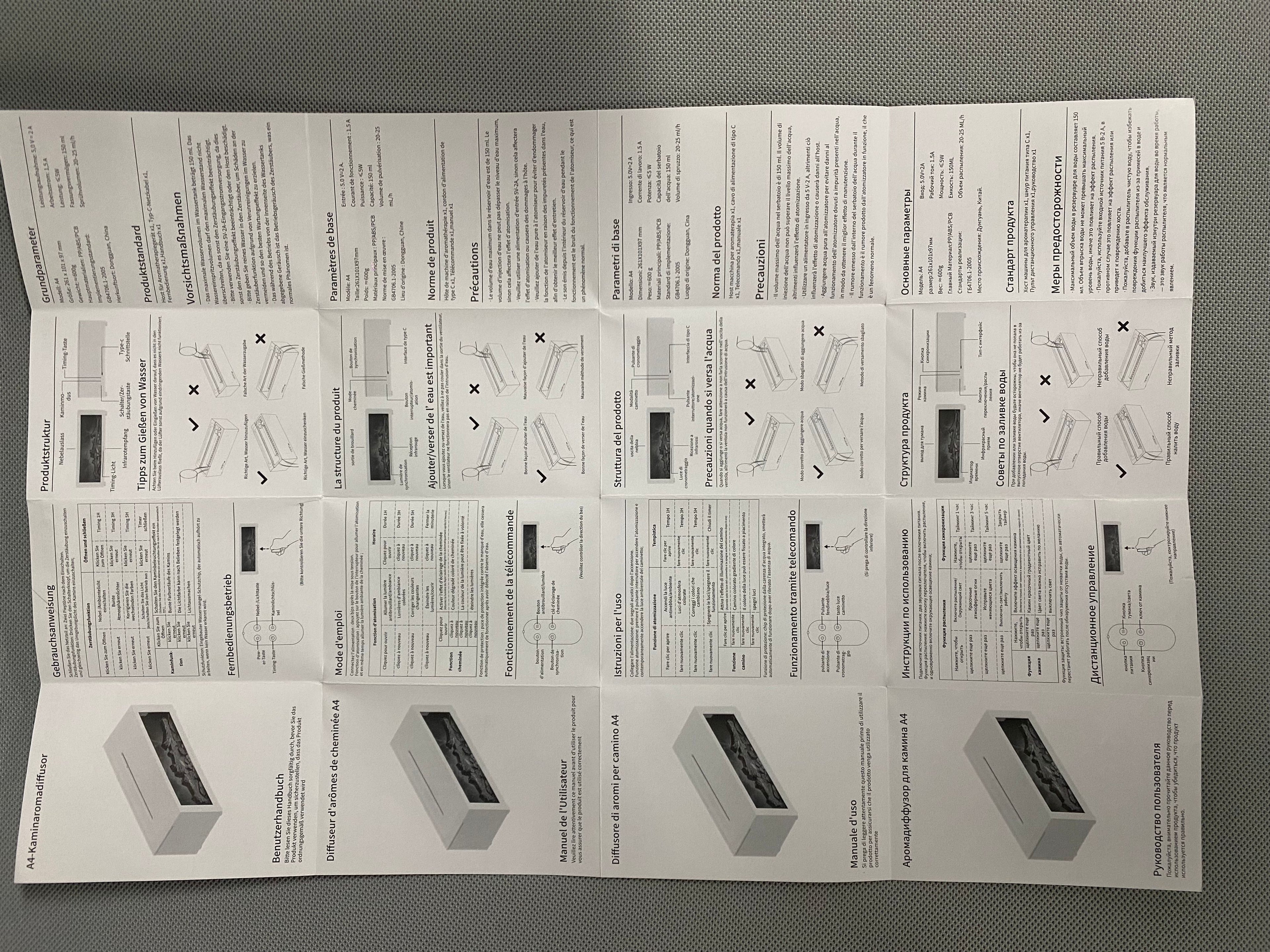 LED Fireplace Flame Humidifier & Aroma Diffuser