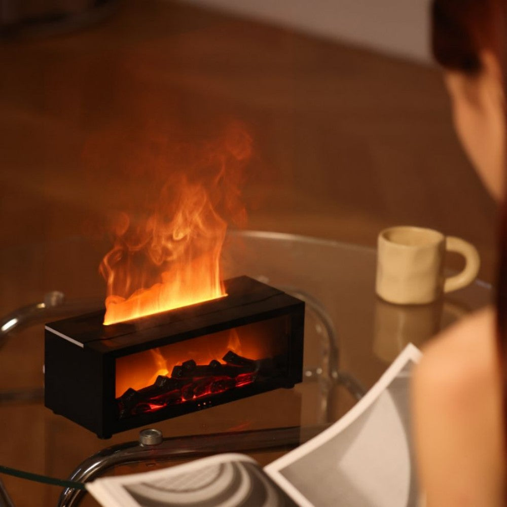LED Fireplace Flame Humidifier & Aroma Diffuser